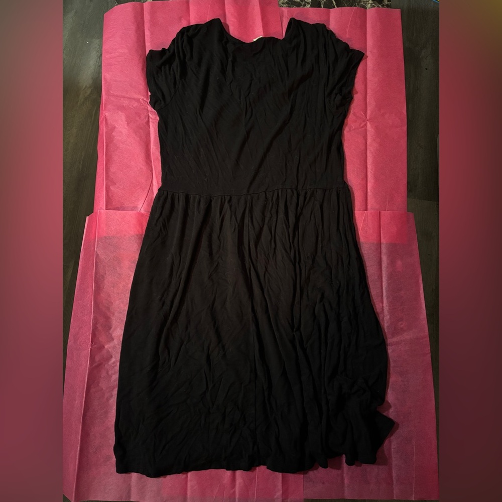 Old Navy Black Sleeveless Asymmetrical Sheath Dress